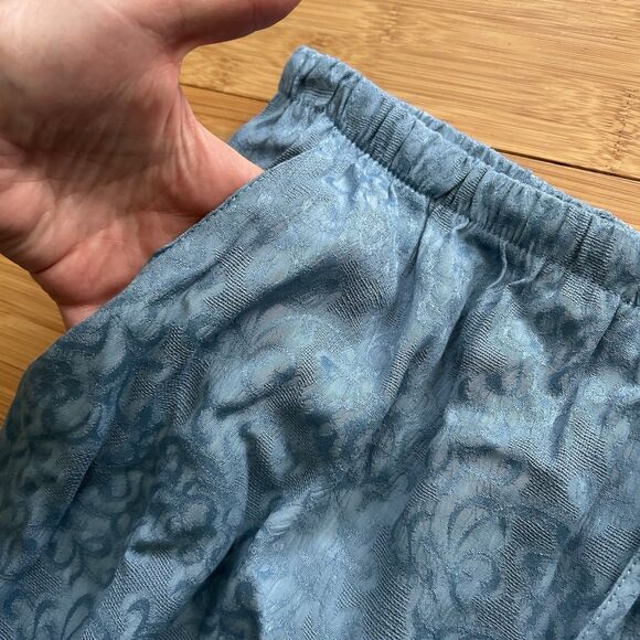 Vtg Kindred Spirit Womens Relaxed Hippie Blue Paperbag Pants XL Elastic Waist - Picture 3 of 7